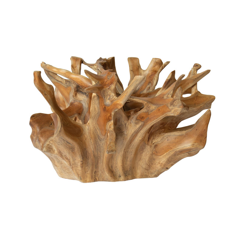 Jaffet Outdoor Round Teak Coffee Table