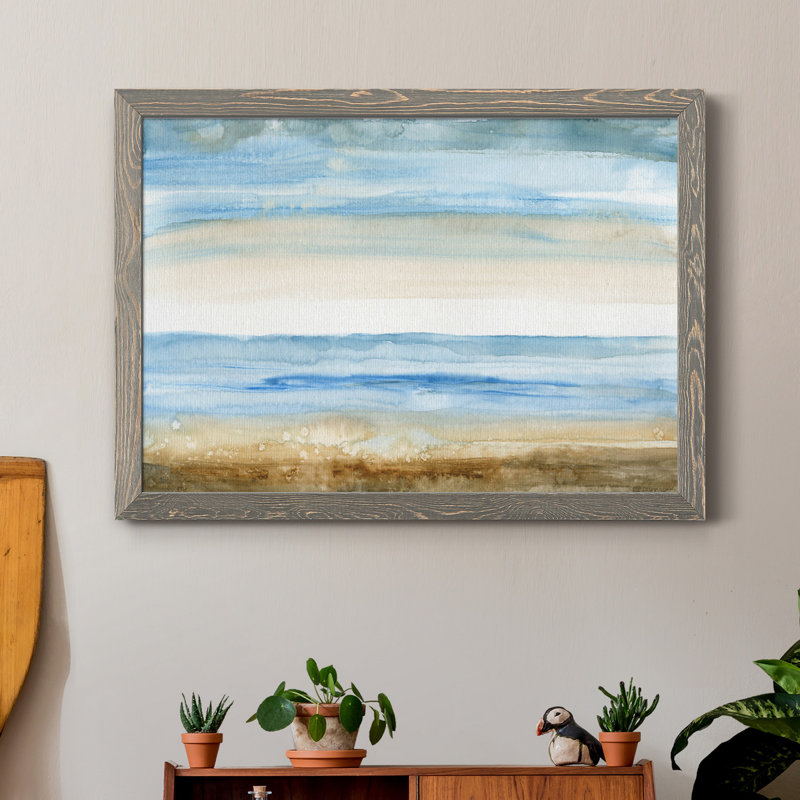 Bord de mer II - reproduction d'art sur toile, H 37,5 po x l 27,5 po x P 1,5 po, Gris