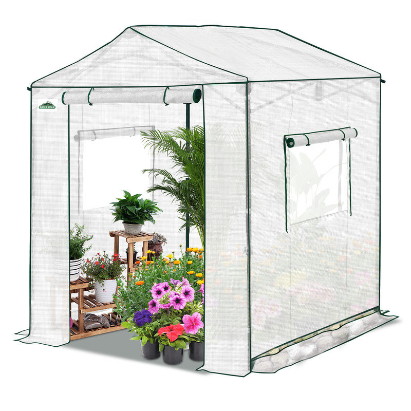 Serre escamotable portative 6x6, Blanc
