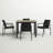 Orso 5-Piece 39" Square Dining Table & Armchairs Set - Vintage Tekwood Top Shadow Resin Wicker-87458294