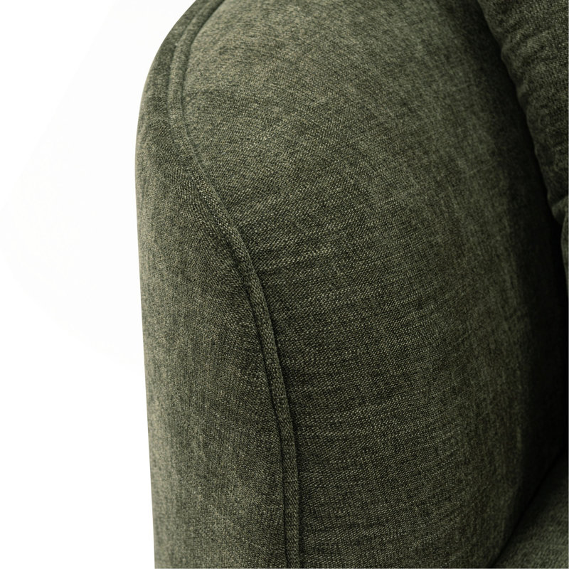 Canapé modulaire 132 po en chenille, Vert olive