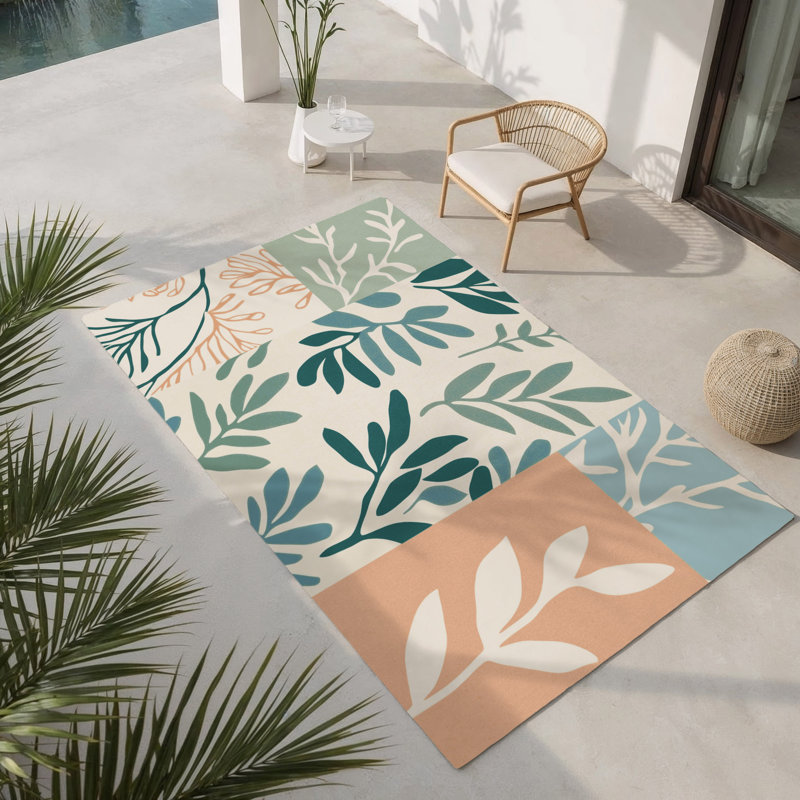 Tranquil Vines Indoor And Outdoor Area Rug, Rectangle 2' x 3'
