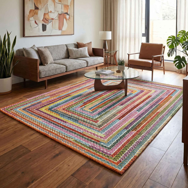 Cayne Geometric Shapes Area Rug, 200 x 290 cm (Rectangular)