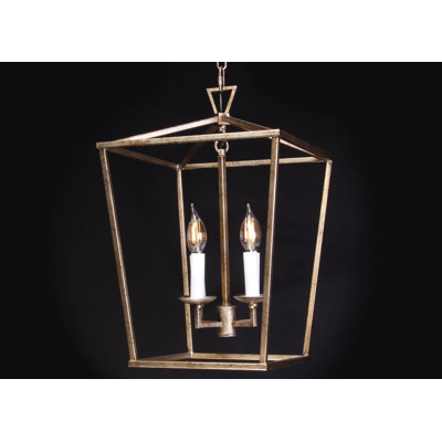 Luminaire suspendu géométrique 4 lumières lanternes Lamson