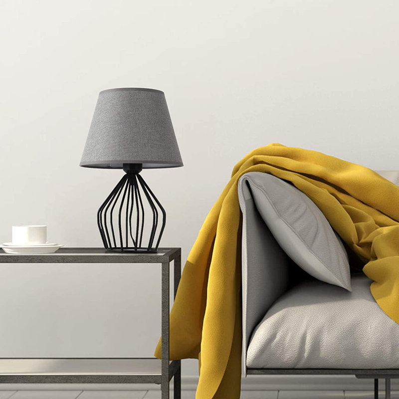 Lampe de table noire 14,37 po Marlowe, Gris
