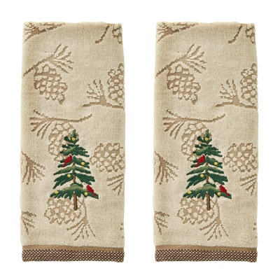 SEASONAL FIR JACQ EMB HAND-WHEAT