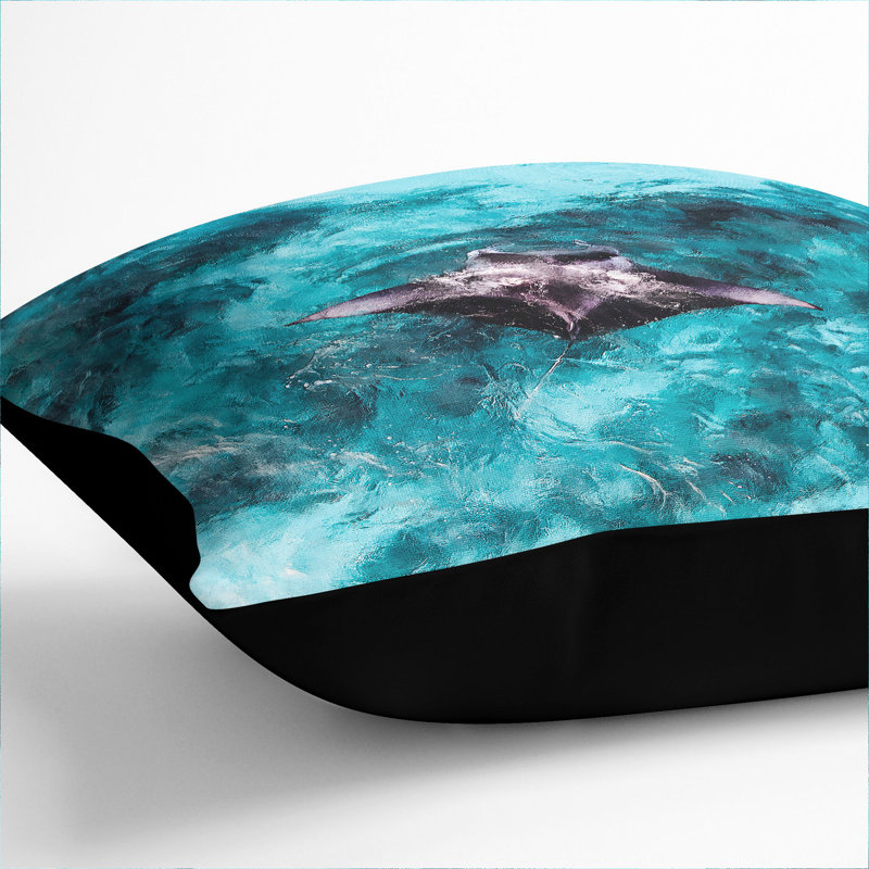 Square Cushion, 55cm H x 55cm W x 20cm D, Black