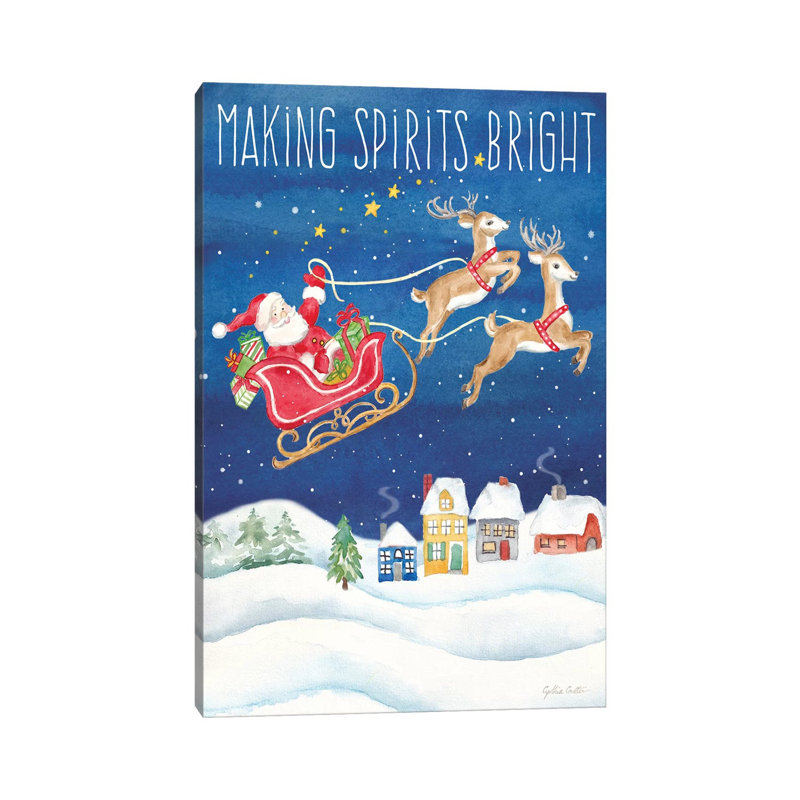 Making Spirits Bright Portrait by Cynthia Coulter - Wrapped Canvas Painting, 66.04 cm H x 45.72 cm W x 1.91 cm D