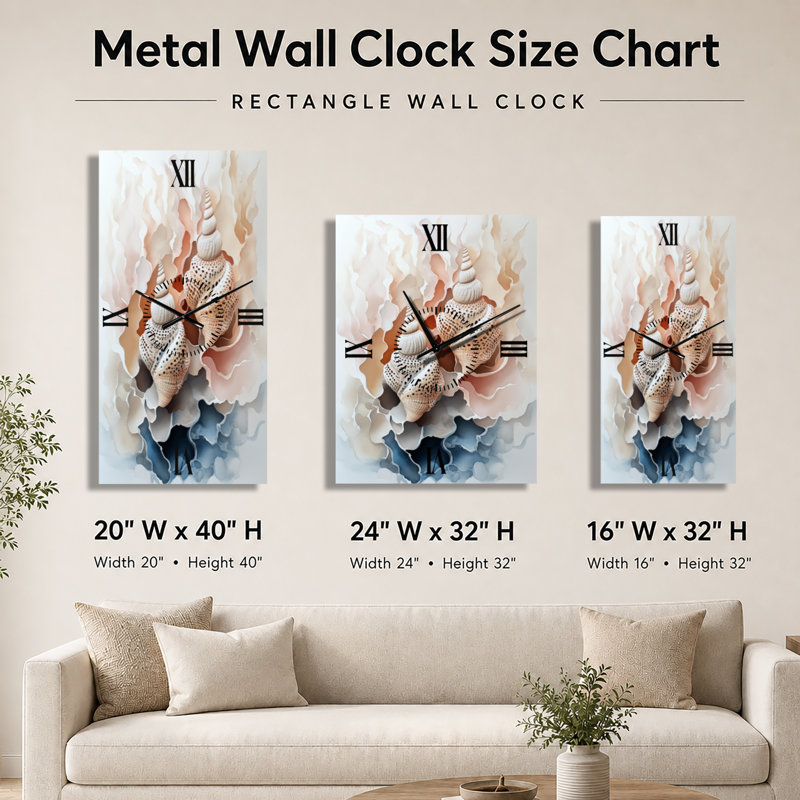 Horloge murale côtière Burruss I, H 32 po x l 16 po - Rectangle