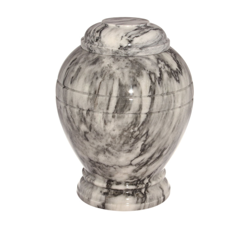 Shaw Handmade Stoneware Decorative Urns & Jars, Cloud Gray, 6" H x 4" W x 4" D