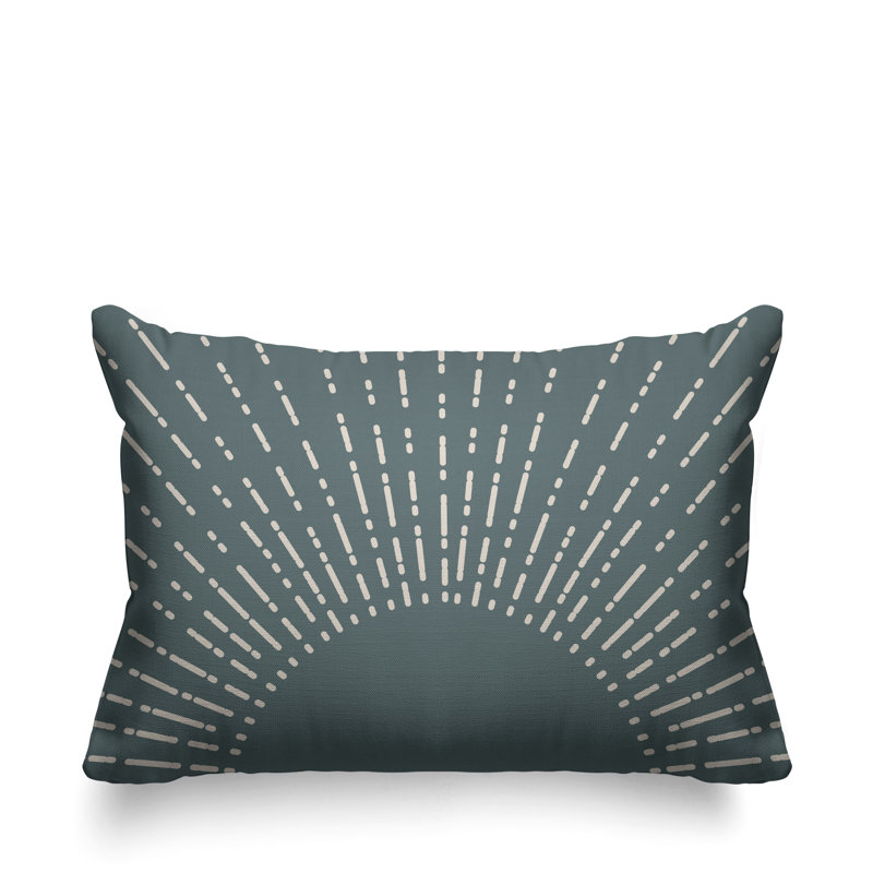Coussin intérieur / extérieur Sunny Boho Starburst, gris