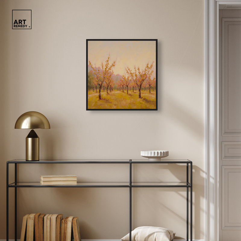 «Autumn Grove», reproduction d'art sur toile encadrée par Art Remedy, cadre noir, 20 x 20, 21"H x 21"W, Black Frame