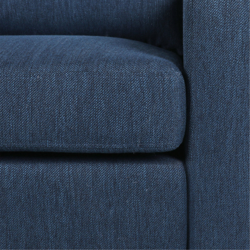 Upholstered Club Chair-Blue