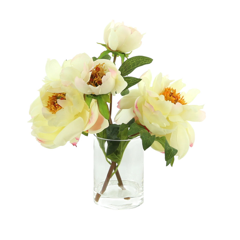 Arrangement floral pivoines dans un vase