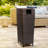 Keaton Modern 24.13-Gallon All-Weather Wicker/Metal Lidded Hideaway Outdoor Trash Can-103764196
