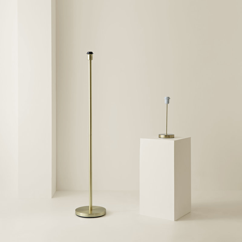 Chaisson 129cm Standard Floor Lamp Base with Foot Switch, Gold/Black