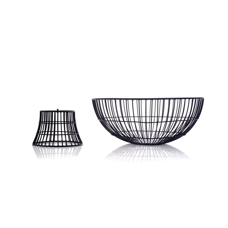 Brayden Studio® Georges Stainless Steel Serving Bowl, Black