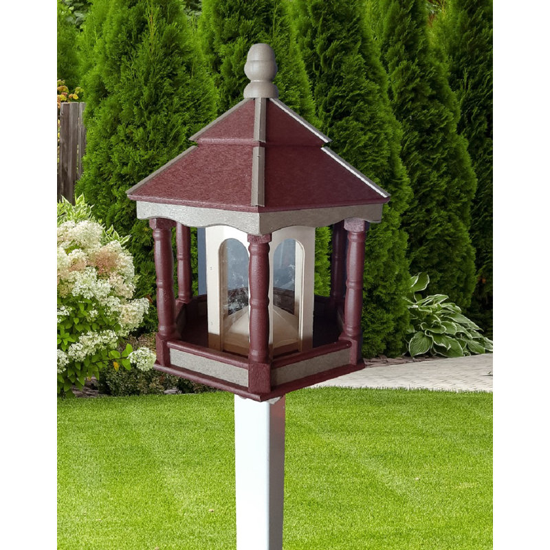 Mangeoire d’oiseau tubulaire arbyrd, Cerise / argile / blanc