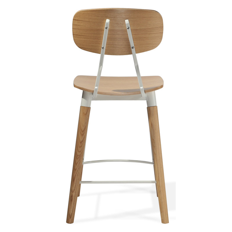 Tabouret de bar et de comptoir Esedra, Naturel, Tabouret de comptoir (siège d'une hauteur de 25,7