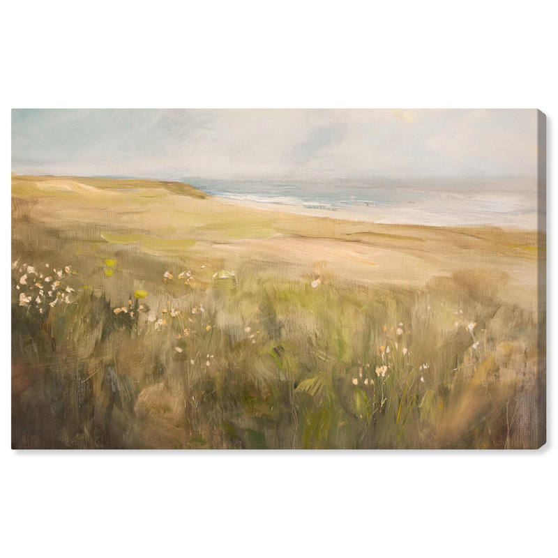 Sea Green Coastal Landscape Canvas Art, 36" x 24"