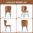 Modern Leather Upholstered Dining Chair With Metal Legs-286065232