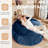 6Ft Bean Bag Chair, Memory Foam Filled, Soft And Comfortable, Removable Cover, For Small Spaces In Bedroom Living Room, Blue Adaptable To Body Shapes, - Relieving Support, Functioning As Guest Bed,