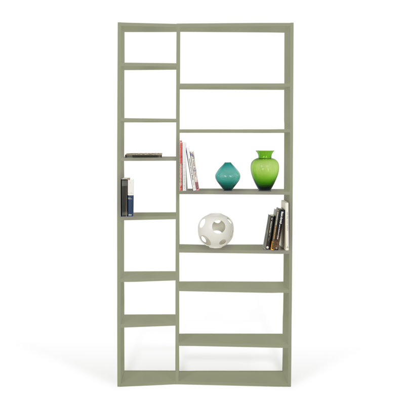 Napolitano Geometric Bookcase, Matte Grey