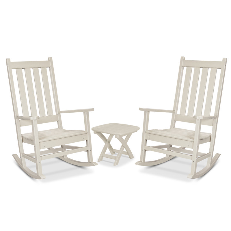 Ensemble de chaises berçantes 3 pièces POLYWOOD Cape Cod, Château de sable