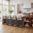 Modern Upholstered 25.6" Counter Height Kitchen Stool With Metal Sled Base & Faux Leather-514795862