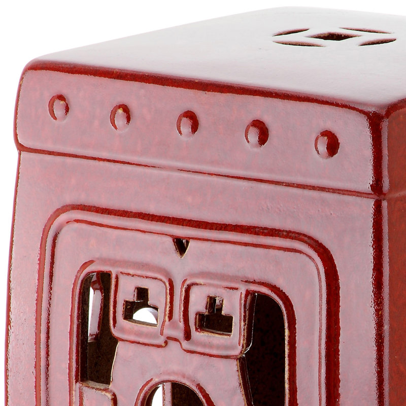 Tabouret de jardin Casey-Lea, Rouge antique
