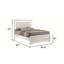 Lit double rembourré de style moderne Blaze avec tête de lit à DEL et bois