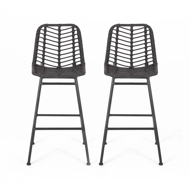 Ensemble de 2 tabourets d'extérieur Sawtelle