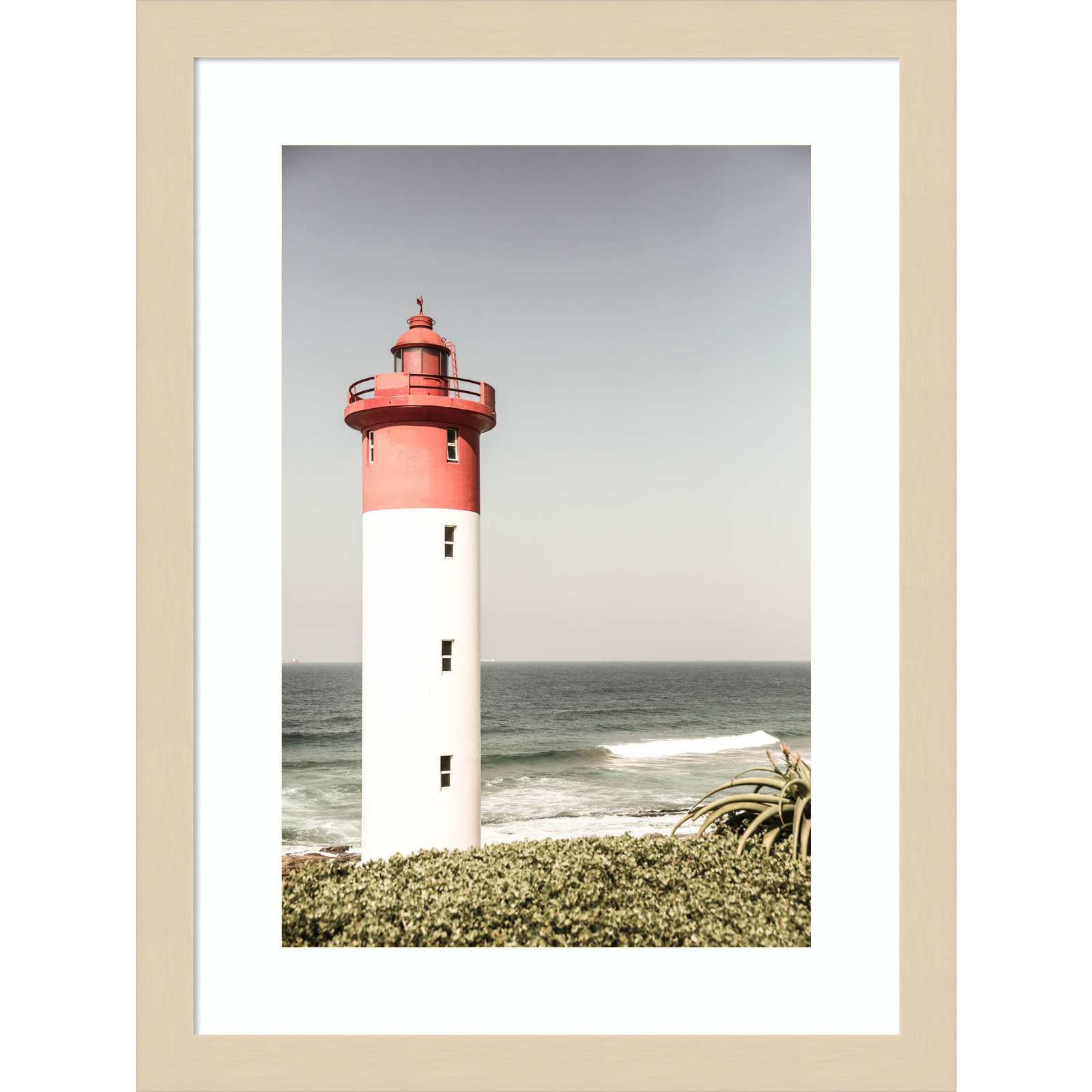 Daisey "Oyster Box Lighthouse" Print, Brown, 17" H x 13" W