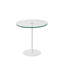 Table d'appoint moderne, blanche, 19,7 po x 19,7 po x 19,7 po | Plateau 100% verre trempé, cadre 100% métal | Conception élégante et durable, parfaite pour le salon, la chambre à coucher ou le bureau | Décoration contemporaine pour la maison-986356648-986356661