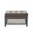 Brown Square With Practical Storage And Bottom Rack - Leather Pu