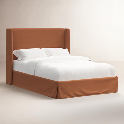 Upholstered Wingback Bed