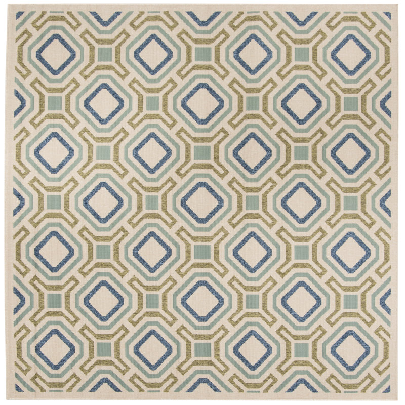 Tapis d'intérieur / extérieur Liutulf Performance, Carré 6 pi 7 po