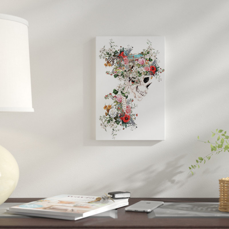 « crâne grand », reproduction d’impression sur toile, H 26 po x l 18 po x P 1,5 po