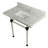 Kingston Brass Templeton 36-Inch Carrara Marble Vanity Top with Clear Acrylic Legs (8-Inch, 3-Hole)-29273389