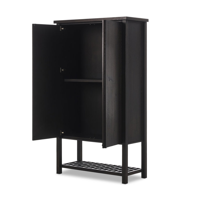 Dalton Cabinet-Aged Natural Oak, Smoked Black