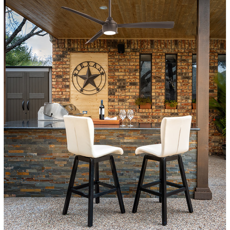 3-Blade 56" Sweep Skinnie Ceiling Fan with Hand Held Remote Control, Oil Rubbed Bronze