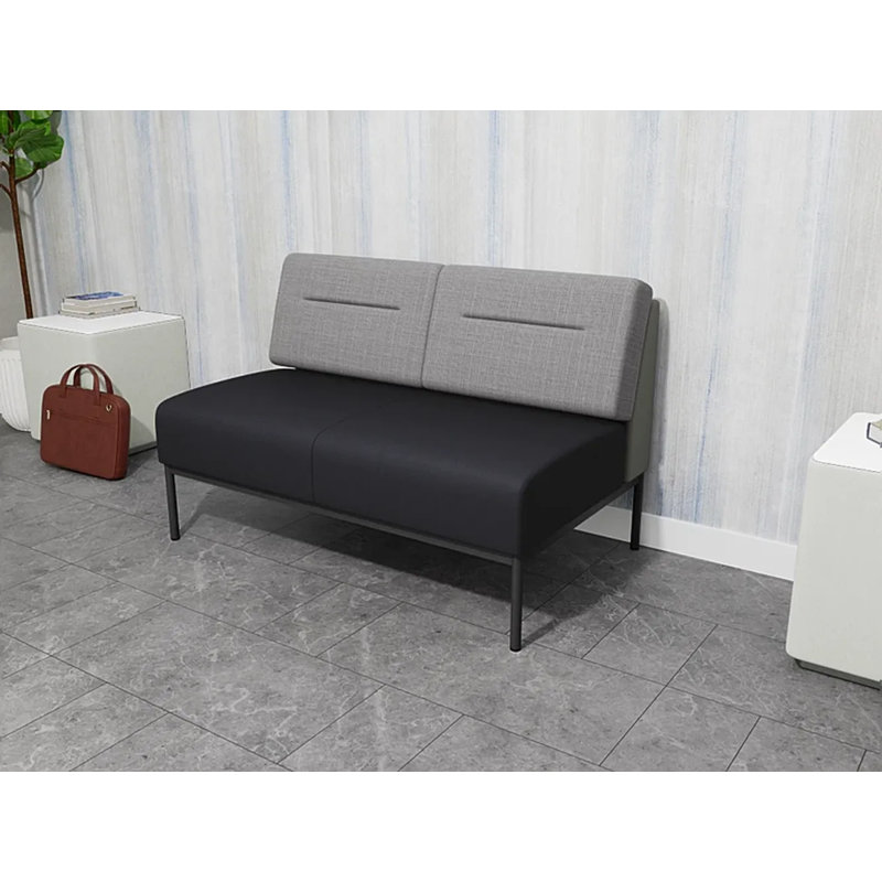 Causeuse Darsey, Gris anthracite, Gris chambray; noir Patriot Plus, Sans alimentation