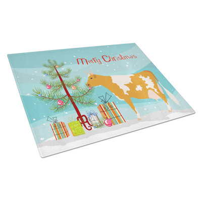 Planche à découper de noël en verre trempé de caroline en verre trempé de guernesey