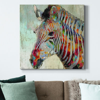 «Paint Splash Zebra», reproduction sur toile tendue