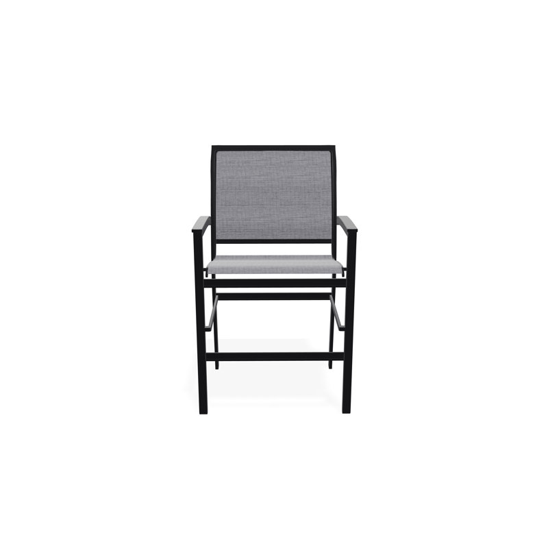 Chaise de café empilable en aluminium Bazza, Noir, Étain Augustine
