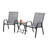 3 Piece Patio Set, Outdoor Camping Chairs With Breathable Textilene Fabric, Folding Table With Steel Table Top, 2Chairs And 1Table Set-826227613