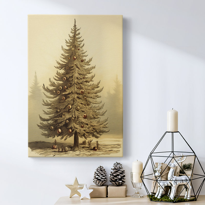 Art des Fêtes de Noël - Toile tendue avec châssis CDL XXXVI, H 24 po x l 16 po