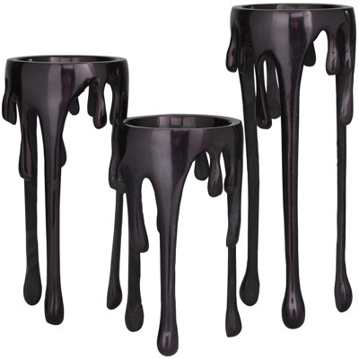 Moderna 3 Piece Aluminum Tabletop Candlestick Set