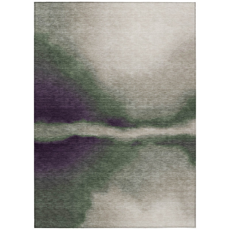 Machine Washable Indoor/Outdoor Lockway ACN2419 Abstract Rug, Rectangle 9' x 12'
