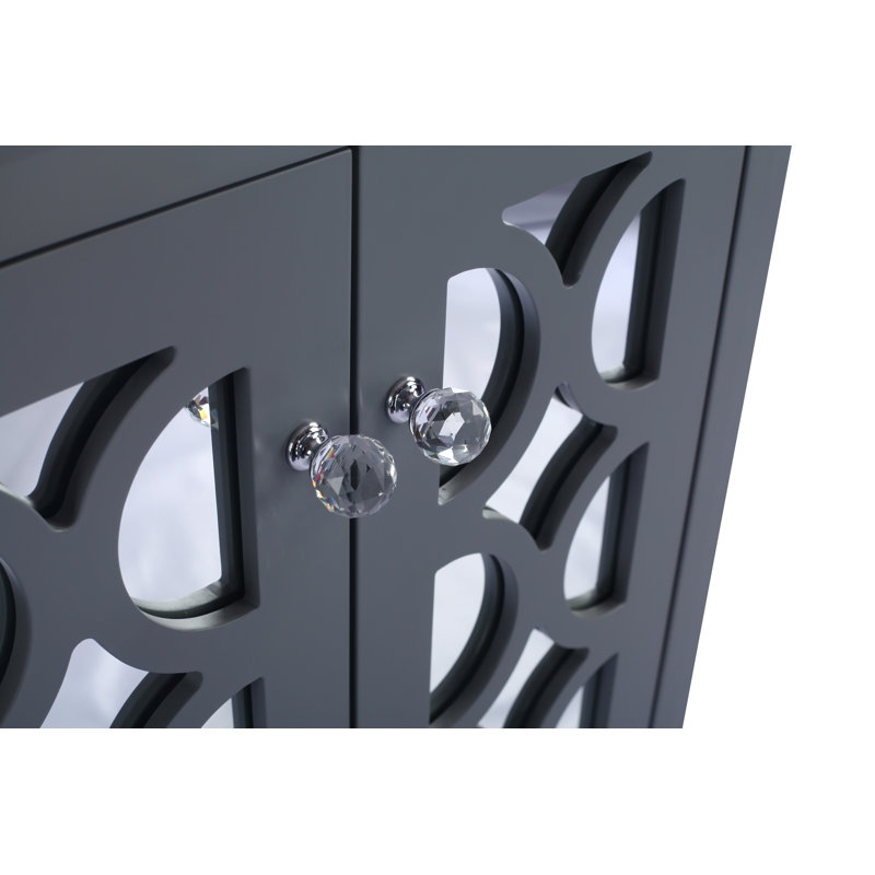 Ensemble de meuble-lavabo simple 24 po Caballero, Gris, Carrera blanche